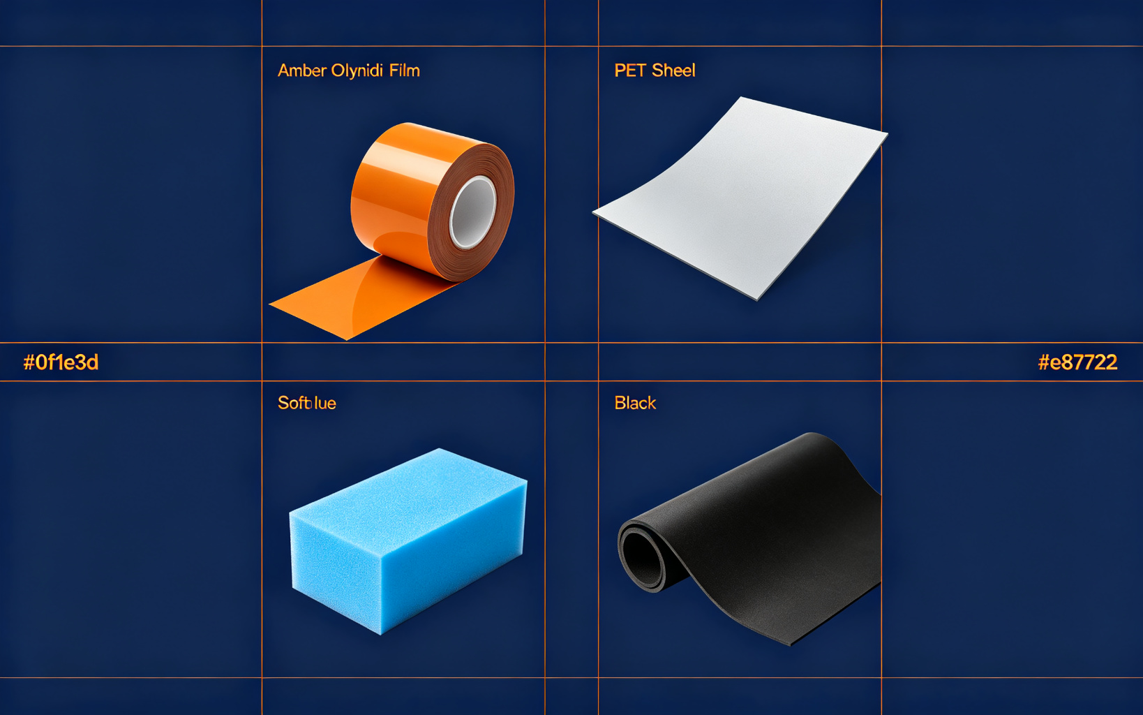 PET PI foam rubber substrate samples